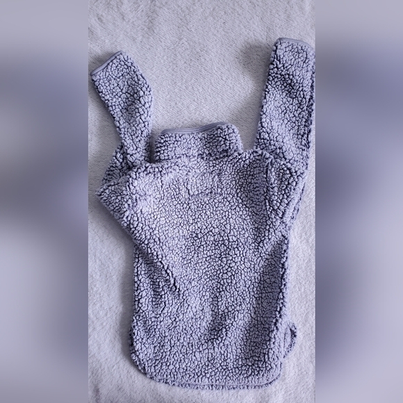 Bundle Only: Cuddly Sherpa Pullover Girls Grey Jacket Size 5/6 - Picture 6 of 8